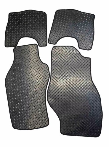 Black rubber car floor - car, mats