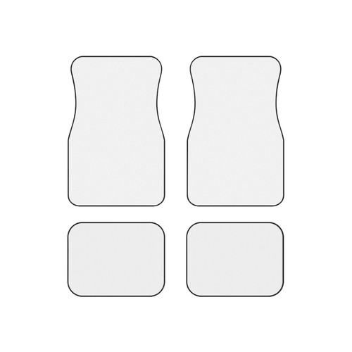 White car mats - (set, 4)
